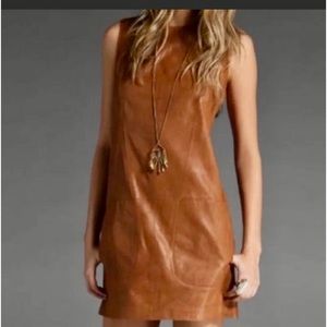 Vince Tan Leather Dress